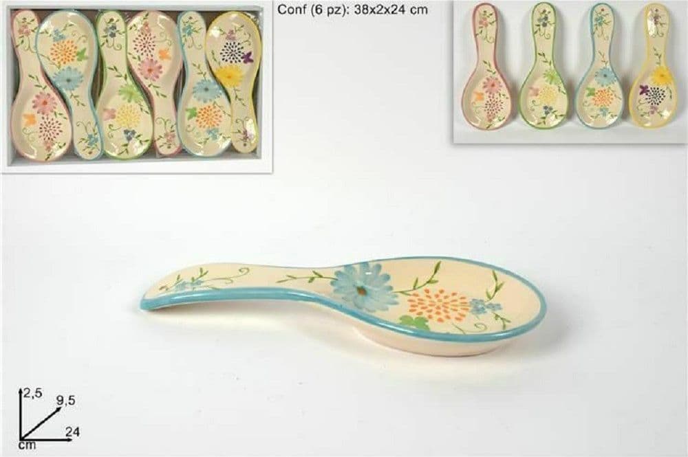 Set 6 Pezzi Poggiamestolo Poggia Mestolo In Ceramica Decoro Fiori Cucina Casa, arredamento e bricolage > Cucina > Accessori cucina Trade Shop italia - Napoli, Commerciovirtuoso.it