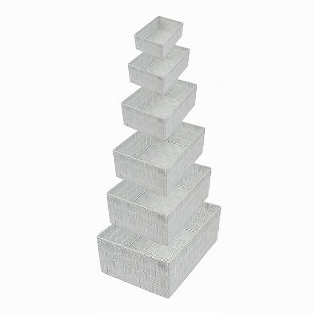 SET 6 PZ SCATOLA IN TESSUTO ORGANIZER SCAFFALI PORTA OGGETTI GRIGIO CHIARO 79066 in Cestini da scaffale Trade Shop italia - Napoli, commercioVirtuoso.it