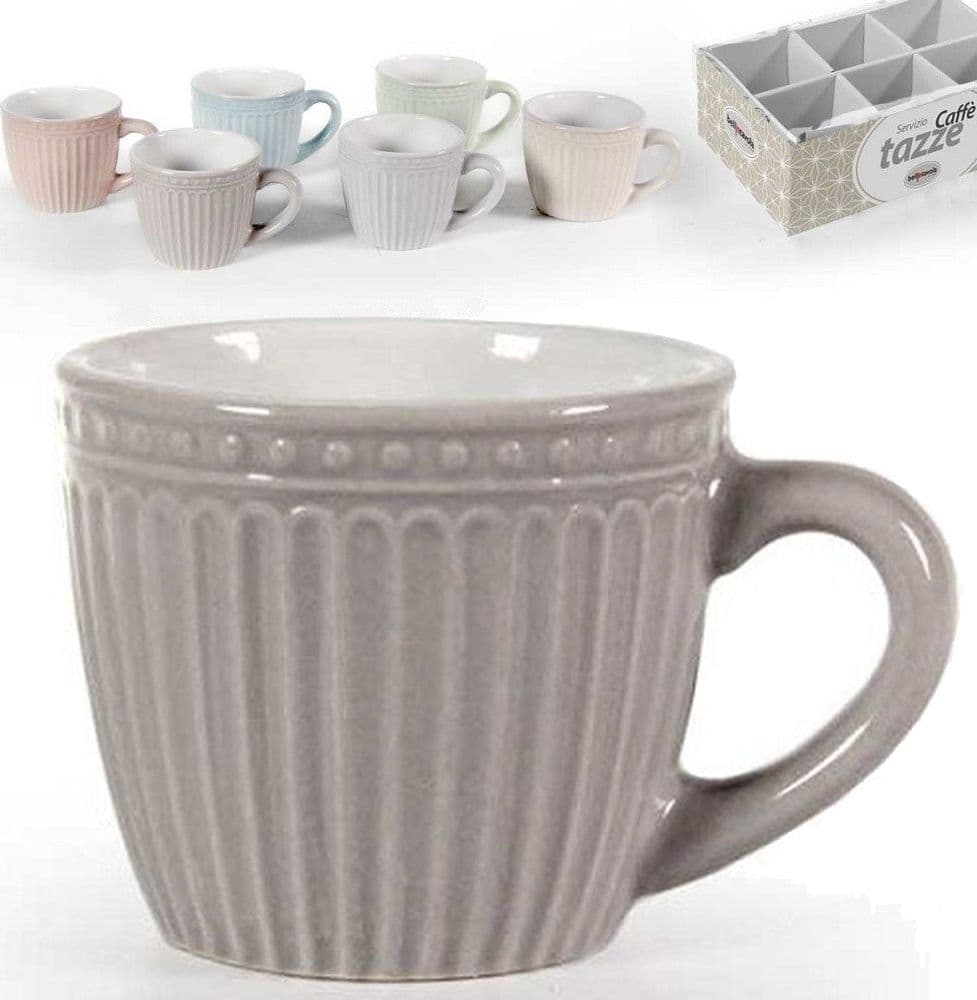 Set 6 Pz Tazze Tazzine Caffe' Senza Piattino 90ml 5,3cm Colori Assortiti 773938 Casa e cucina/Stoviglie/Piatti ciotole e vassoi/Tazze e piattini/Tazze e tazzine da caffè Trade Shop italia - Napoli, Commerciovirtuoso.it