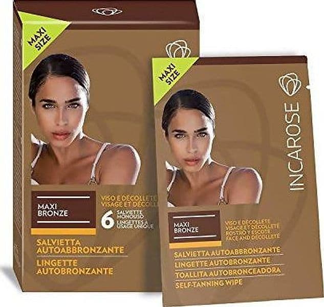 Set 6 Salviette Monouso Autoabbronzanti Maxi-Bronze Viso E Decollete Incarose Con Acido Ialuronico E Cellule Staminali Vegetali Idratanti in Autoabbronzanti viso Farmacia Centrale M.le Iadevaia - Maddaloni, commercioVirtuoso.it
