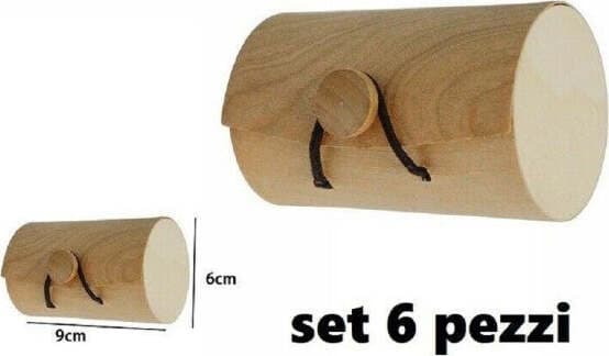 SET 6 SCATOLE BOX ASTUCCIO IN LEGNO DECOUPAGE PORTAGIOIE COFANETTO 53487A