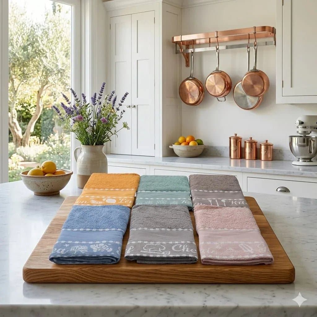 Set 6 Strofinacci da Cucina Jacquard Che Bontà in Spugna Assortiti in Autocategorizzazione The King Luxury - San Marcellino, commercioVirtuoso.it