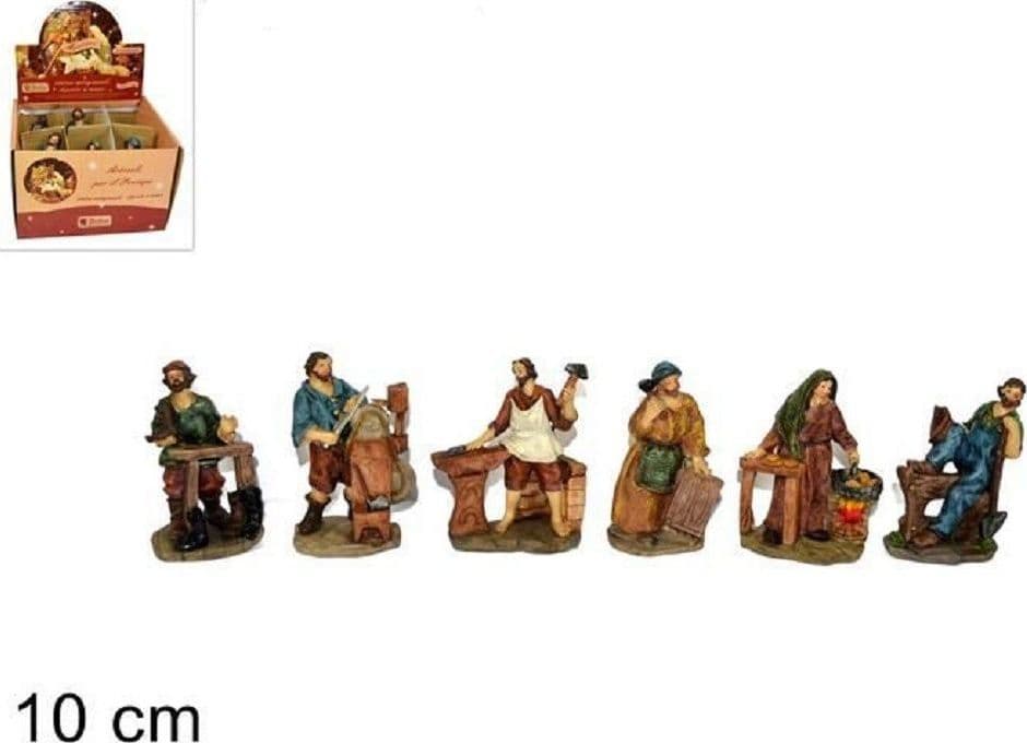 Set 6pz Statuine Mestieri 10 Cm Per Presepe Modelli Assortiti Presepio Di Natale Casa, arredamento e bricolage > Prodotti per Feste > Prodotti Natalizi Trade Shop italia - Napoli, Commerciovirtuoso.it