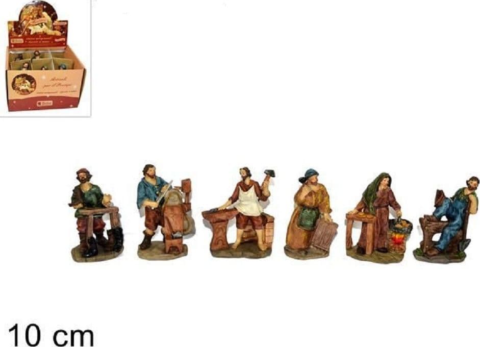 Set 6pz Statuine Mestieri 10 Cm Per Presepe Modelli Assortiti Presepio Di Natale Casa, arredamento e bricolage > Prodotti per Feste > Prodotti Natalizi Trade Shop italia - Napoli, Commerciovirtuoso.it