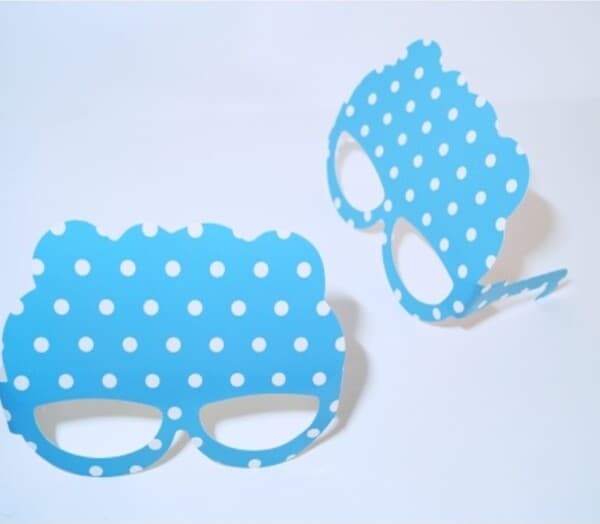 SET 72 PEZZI OCCHIALI AZZURRO POIS SAGOMATI IN CARTA 18 ANNI COMPLEANNI