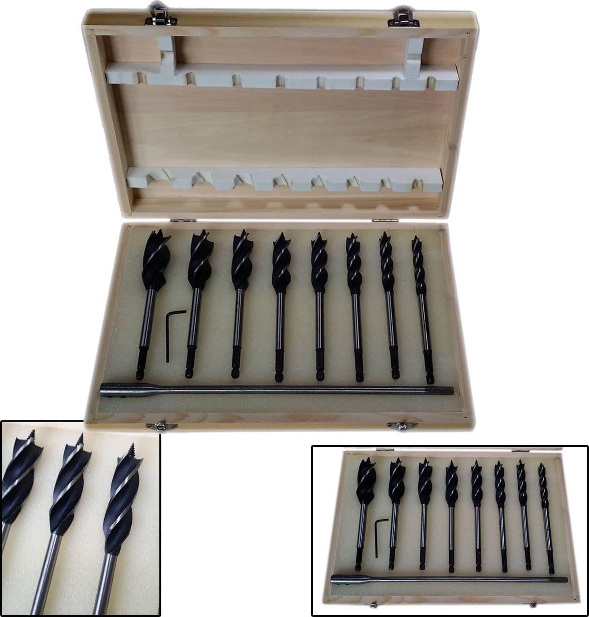 SET 8 PUNTE PER TRAPANO TASSELLATORE PUNTALE AUTOFILETTANTE LEGNO CON PROLUNGA Fai da te/Utensili elettrici e a mano/Accessori per utensili elettrici/Set punte per trapani Trade Shop italia - Napoli, Commerciovirtuoso.it