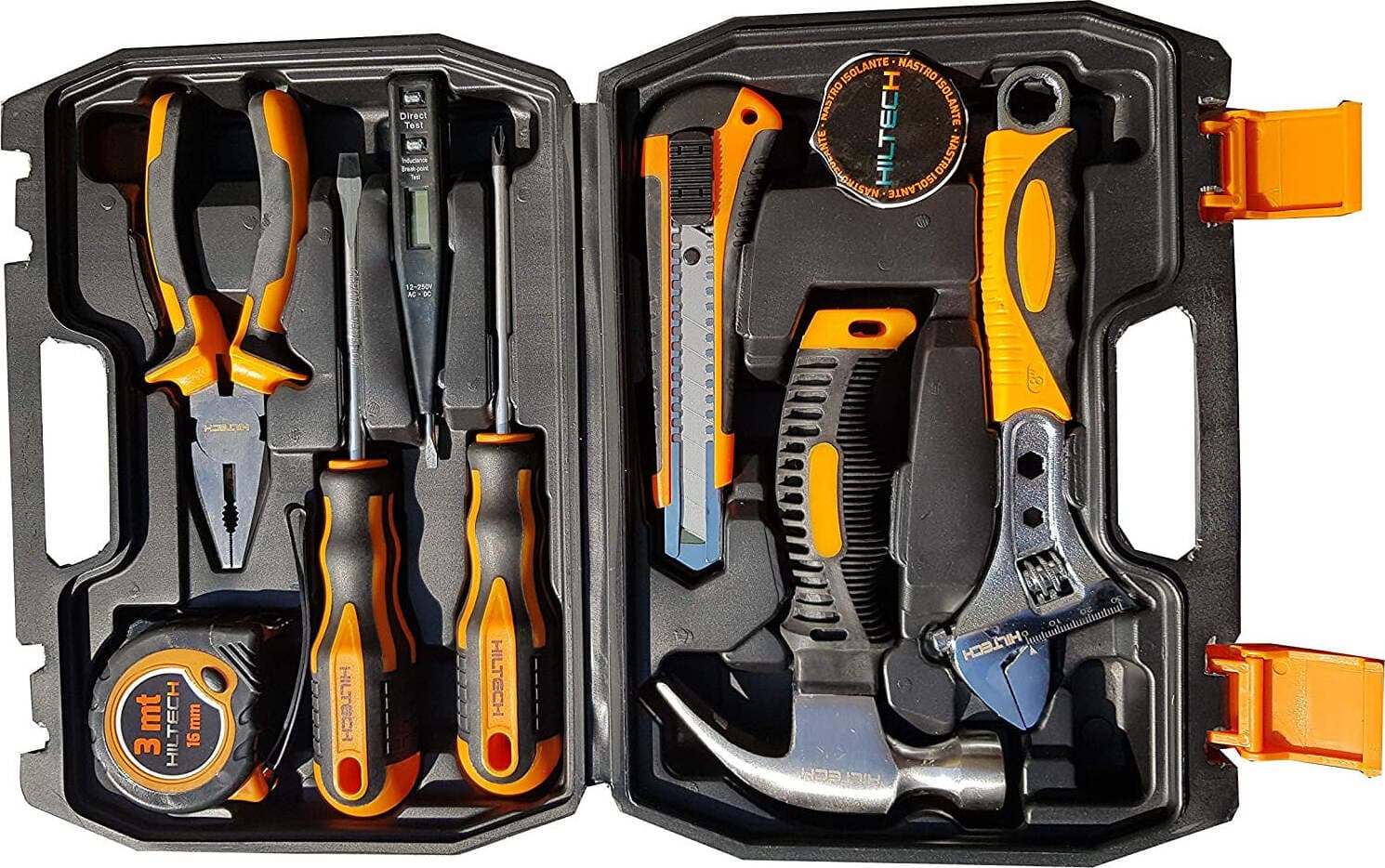 Set attrezzi a mano 9 pezzi HIltech con valigetta Fai da te/Utensili elettrici e a mano/Utensili a mano/Set di attrezzi Scontolo.net - Potenza, Commerciovirtuoso.it