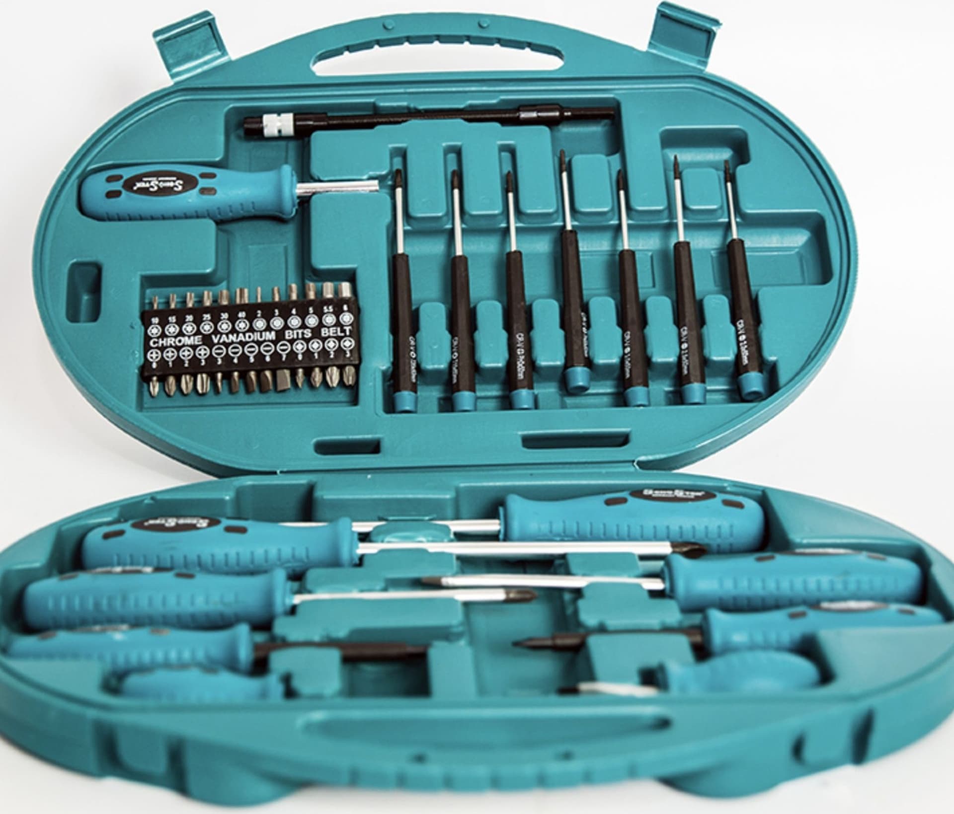 SET CACCIAVITI E PUNTE KIT 42 PEZZI CHROME VANADIUM CON CACCIAVITE DI PRECISIONE Fai da te/Utensili elettrici e a mano/Utensili a mano/Cacciaviti/Set cacciaviti Trade Shop italia - Napoli, Commerciovirtuoso.it