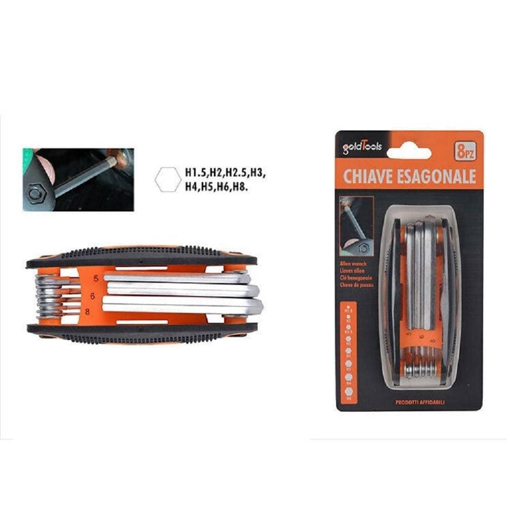 Set Chiave Esagonale 8 Chiavi Fai Da Te Ferramenta Lavoro Chiavini Pieghevoli Casa, arredamento e bricolage > Bricolage e fai da te > Utensili Manuali > Chiavi da Lavoro Trade Shop italia - Napoli, Commerciovirtuoso.it
