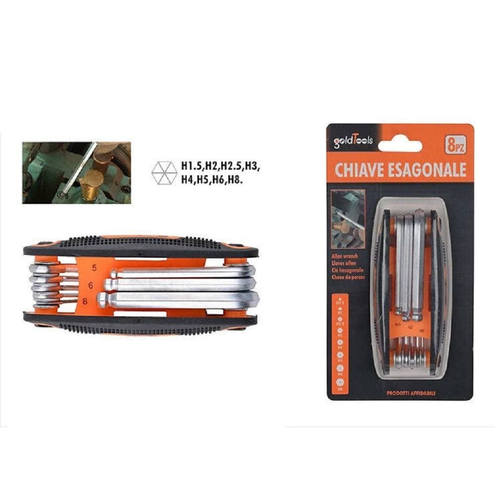 Set Chiave Esagonale Ball End 8 Chiavi Fai Da Te Ferramenta Chiavini Pieghevoli Casa, arredamento e bricolage > Bricolage e fai da te > Utensili Manuali > Chiavi da Lavoro Trade Shop italia - Napoli, Commerciovirtuoso.it