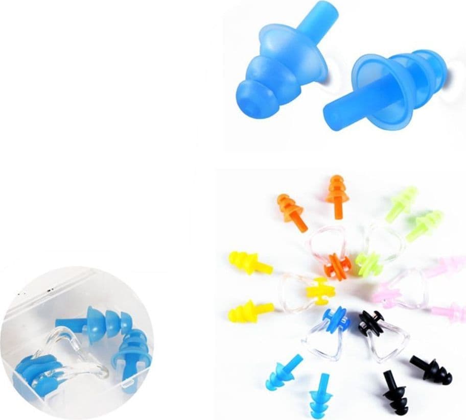 Set Clip Naso Nuoto + Tappi Per Orecchie Immersioni Subacquee Assortiti 605431 Sport e tempo libero/Attività ricreative all'aperto/Sport acquatici/Immersione e Snorkeling/Maschere Trade Shop italia - Napoli, Commerciovirtuoso.it