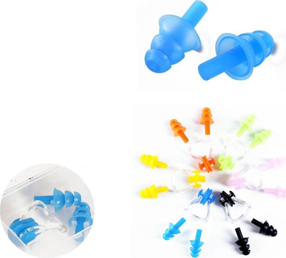 Set Clip Naso Nuoto + Tappi Per Orecchie Immersioni Subacquee Assortiti 605431 Sport e tempo libero/Attività ricreative all'aperto/Sport acquatici/Immersione e Snorkeling/Maschere Trade Shop italia - Napoli, Commerciovirtuoso.it