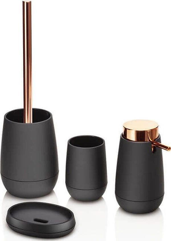 Set Completo Accessori Bagno Nero e Rame Casa e cucina/Bagno/Accessori per il bagno/Set di accessori per il bagno Shopbagno.it - Roma, Commerciovirtuoso.it