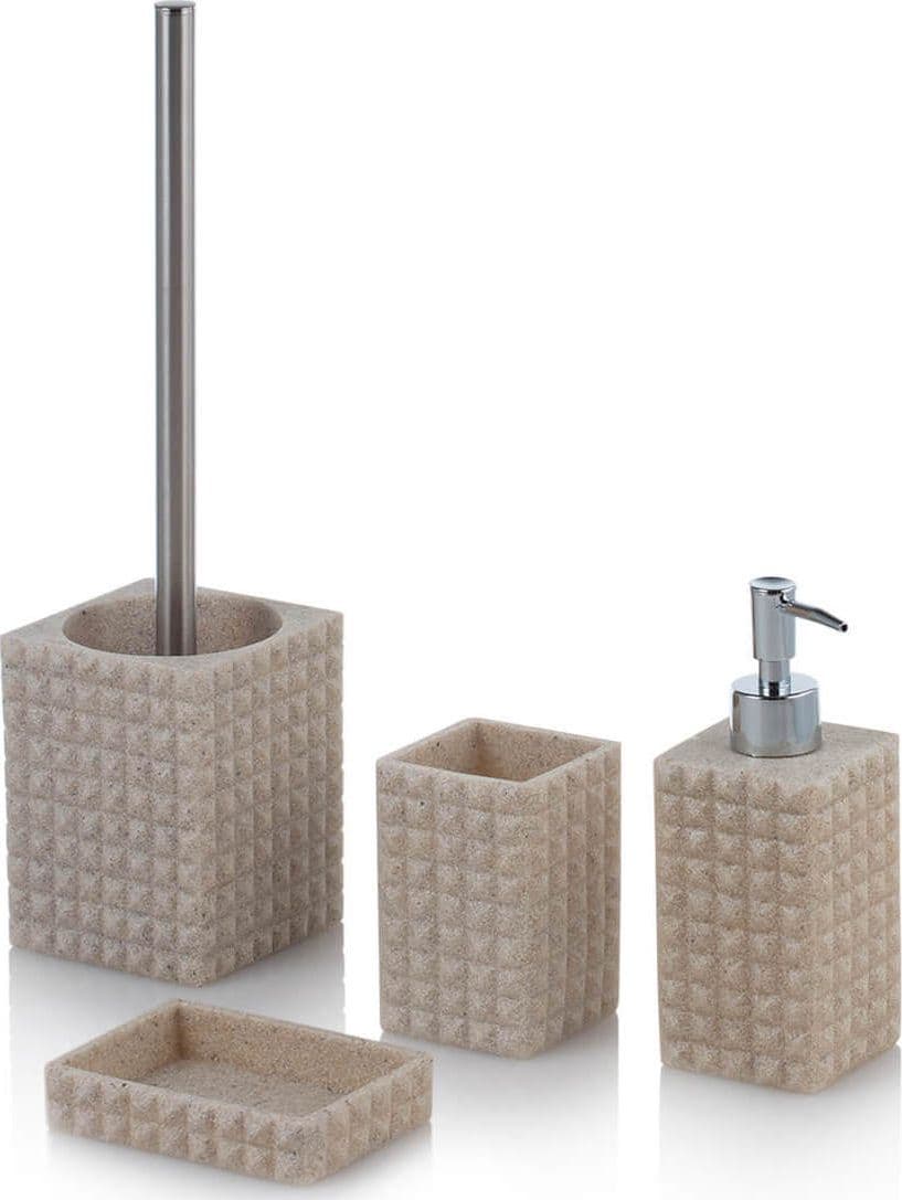 Set Completo Accessori Bagno Square Elegance Casa e cucina/Bagno/Accessori per il bagno/Accessori per il WC/Scopini e porta scopini Shopbagno.it - Roma, Commerciovirtuoso.it