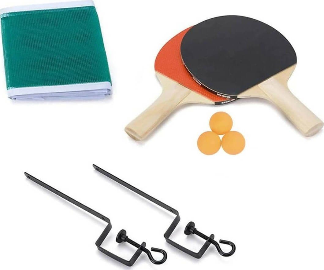 Set-da-ping-pong-kit-2-racchette-3-palline-e-rete-da-tavolo
