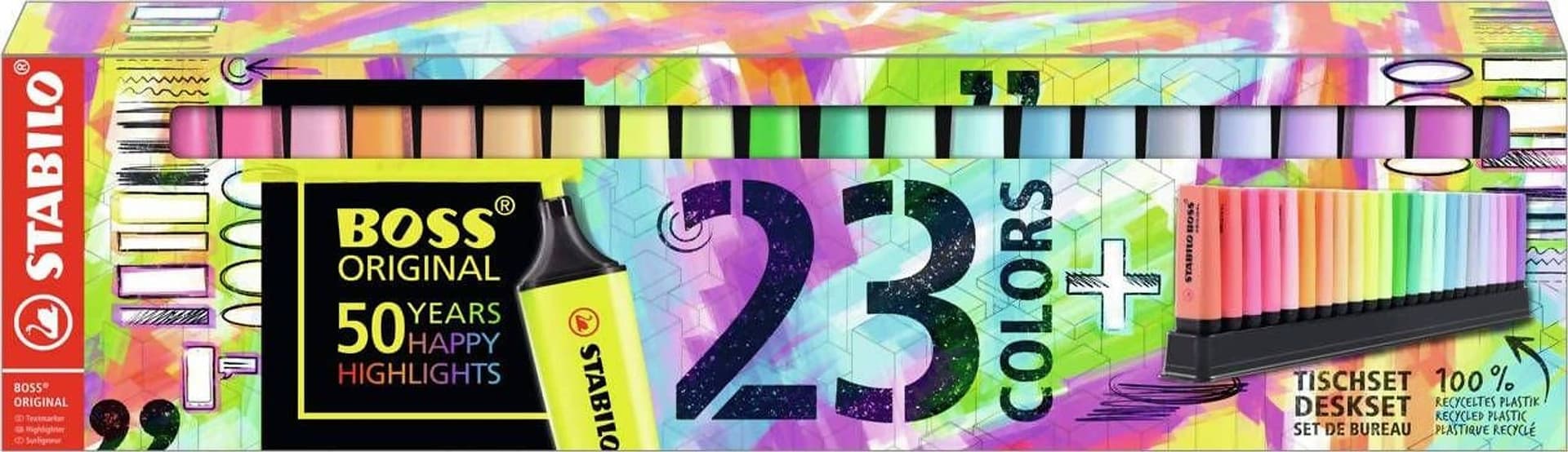 Set Da Scrivania Da 23 Evidenziatore Stabilo Original Highlighter - Stabilo Boss Original Desk Set Of 23 Assorted Colours in Evidenziatori Cartoleria Soluzione - Milazzo, commercioVirtuoso.it