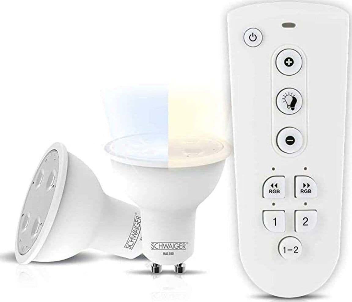 Set di 2 lampadine a LED (GU10) 1 telecomando illuminazione regolabile dimmerabile Smart Home 2700 - 6500K in Lampadine a LED 85cento.it - Potenza, commercioVirtuoso.it