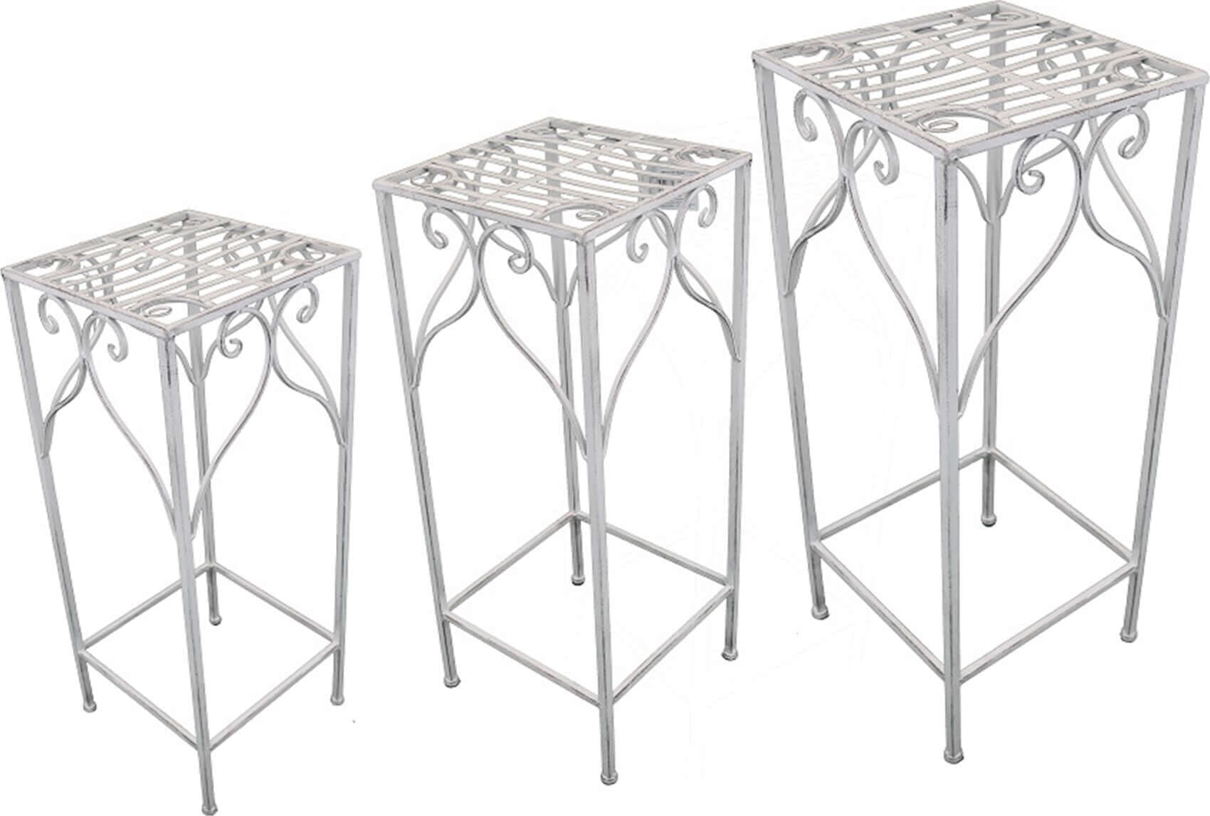 Set-di-3-fioriere-in-stile-provenzale-Bianco-Milani-Home
