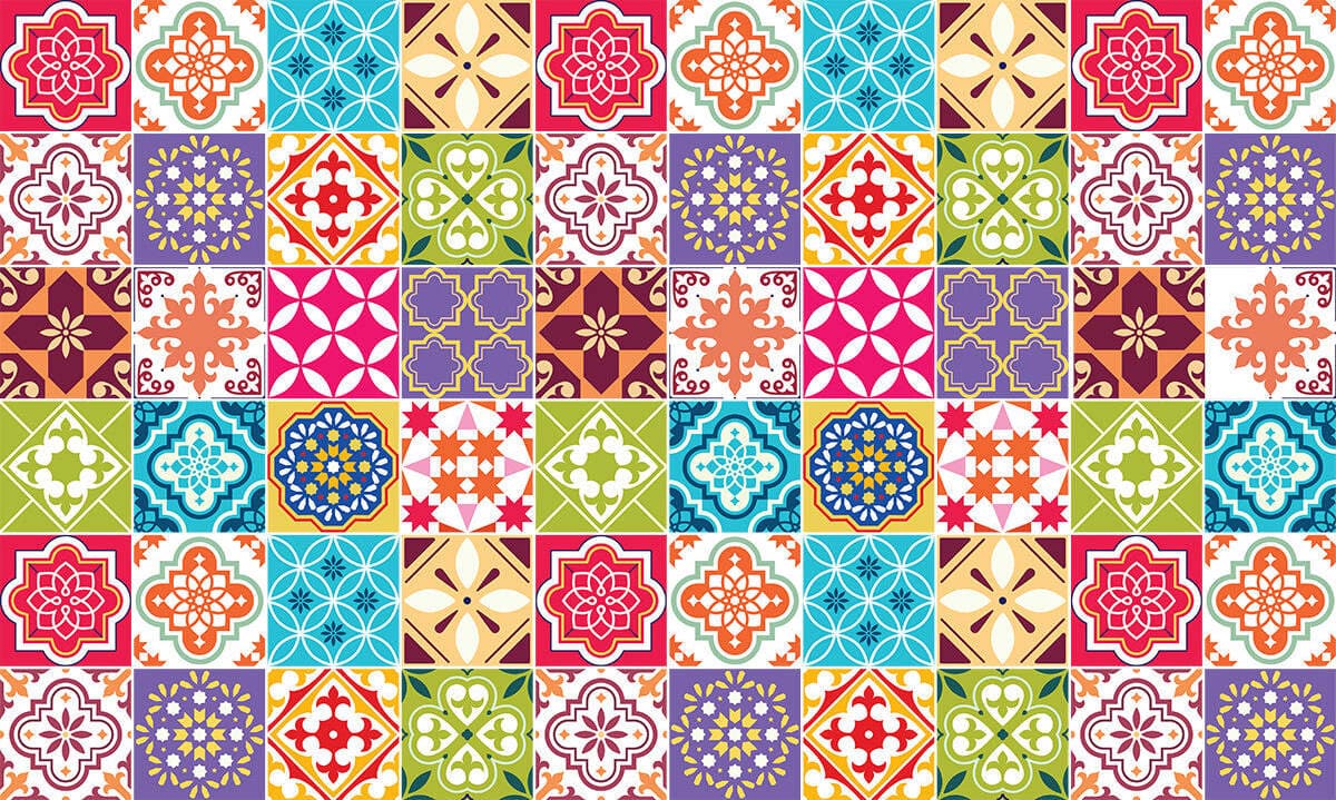 Set di 60 adesivi murali Mosaico cementine, 15 × 15 cm 1102 Ambiance Casa e cucina/Decorazioni per interni/Accessori decorativi/Sticker decorativi/Adesivi e murali da parete/Adesivi da parete Scontolo.net - Potenza, Commerciovirtuoso.it