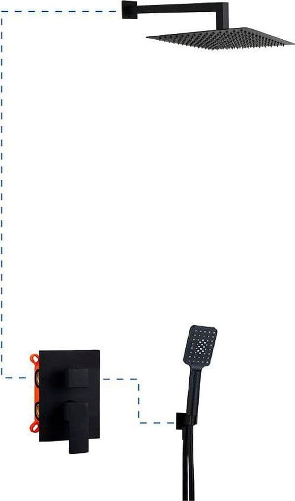 Set doccia completo colore nero opaco in Rubinetti per vasca BagnoClic.it - Pregnana Milanese, commercioVirtuoso.it