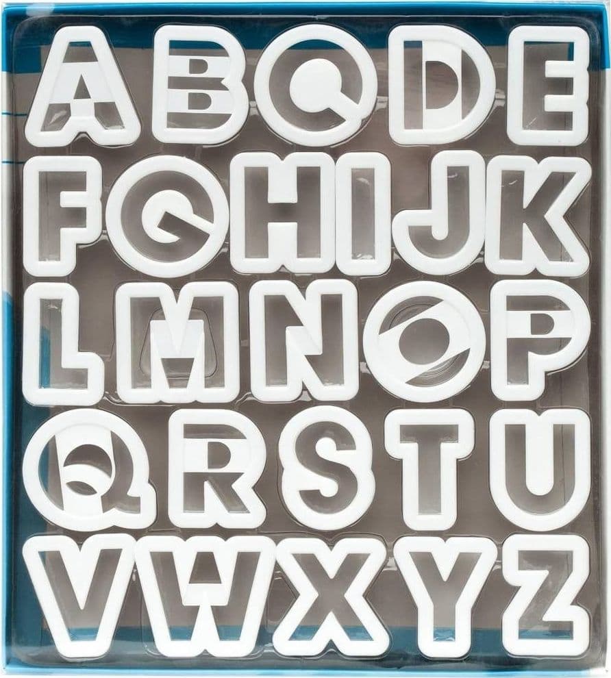 SET FORMINE STAMPI PER DOLCI BISCOTTI A FORMA DI LETTERE ALFABETO KIT PASTICCERE
