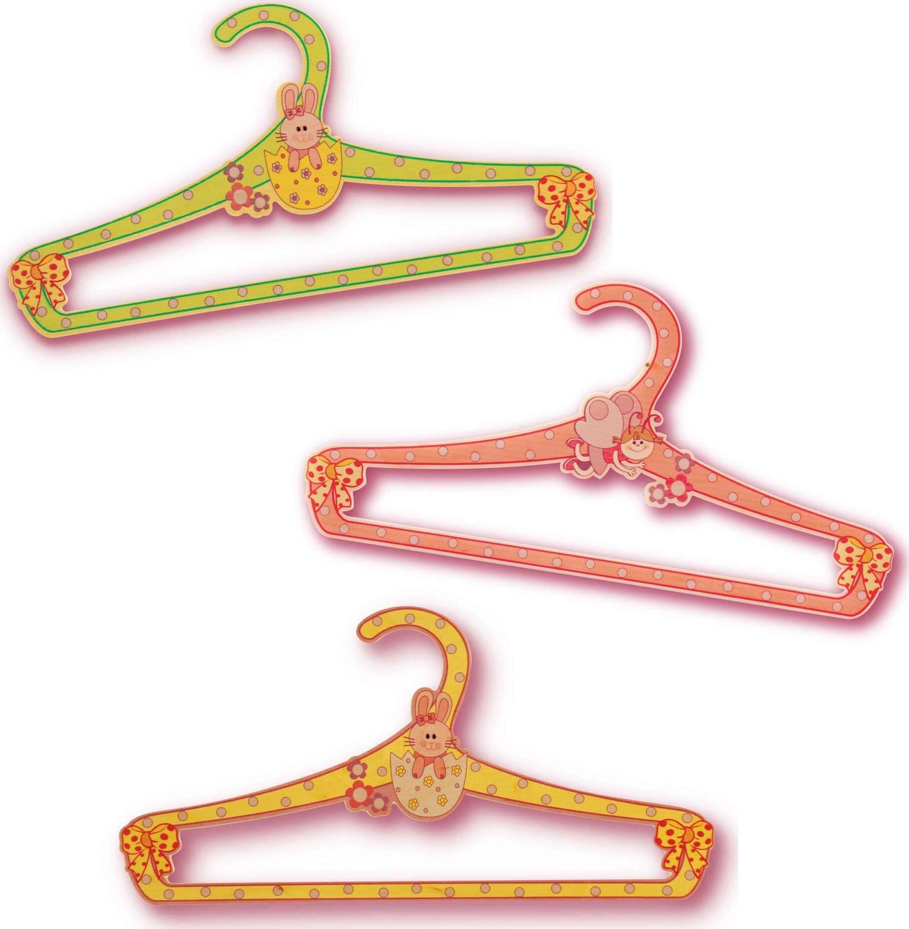 Set Grucce In Legno Per Bambini - Verde, Rosa E Gialla Dida