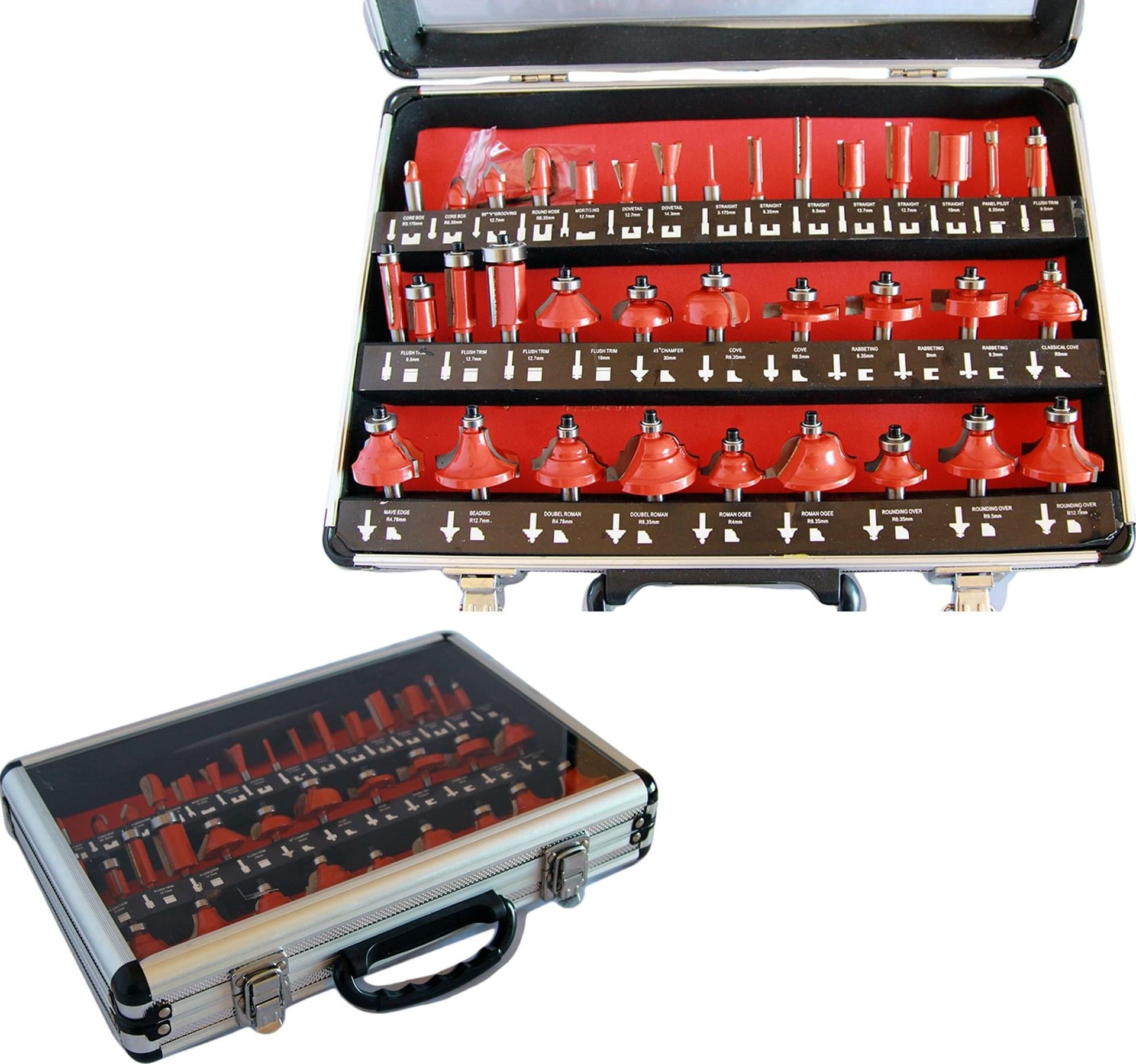 SET KIT 35 PEZZI FRESE PER LEGNO PER PANTOGRAFO IN VALIGETTA DI ALLUMINIO 8mm Fai da te/Utensili elettrici e a mano/Accessori per utensili elettrici/Set punte per trapani Trade Shop italia - Napoli, Commerciovirtuoso.it