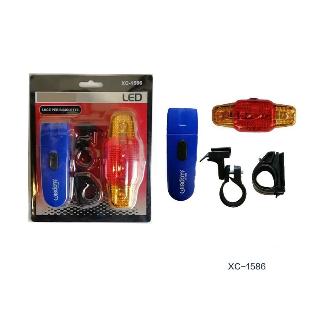 Set Luce Bici Bicicletta Frontale Torcia Led Posteriore Sicurezza Ganci Xc-1586 Sport e Tempo Libero > Ciclismo > Luci per Bici > Sport Trade Shop italia - Napoli, Commerciovirtuoso.it
