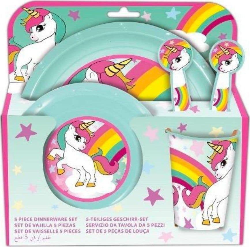 Set Pappa Per Bambini 5 Pezzi Con Piatti Bicchieri E Posate Fantasia Unicorno Prima infanzia/Allattamento e pappa/Stoviglie/Set di stoviglie Trade Shop italia - Napoli, Commerciovirtuoso.it