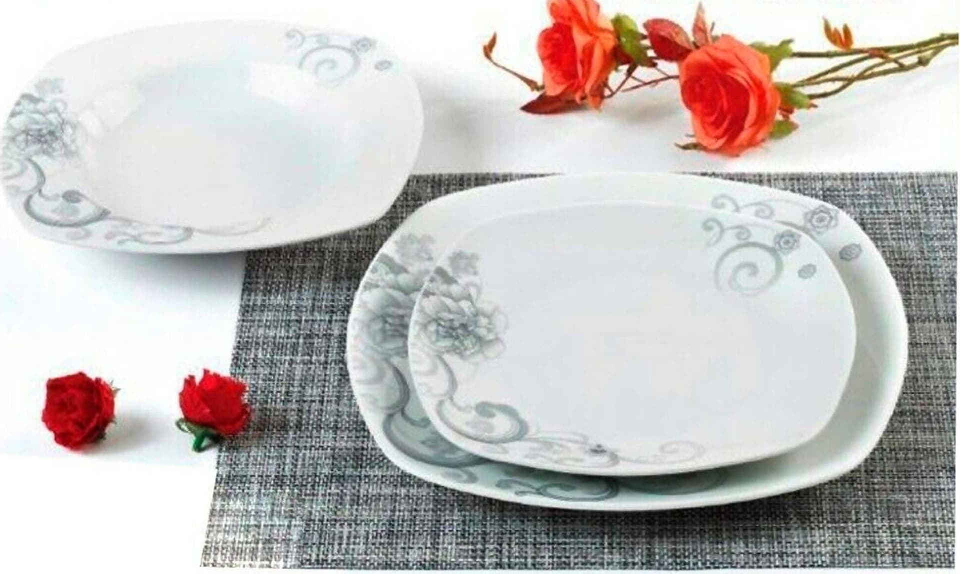 Set piatti 18 pezzi in porcellana Bavaria Ottinger con 6 piatti piani 6 piatti fondi e 6 piatti dessert in Porcellana Made in Italy Set piatti 18 pezzi L'Orchidea - Siderno, Commerciovirtuoso.it