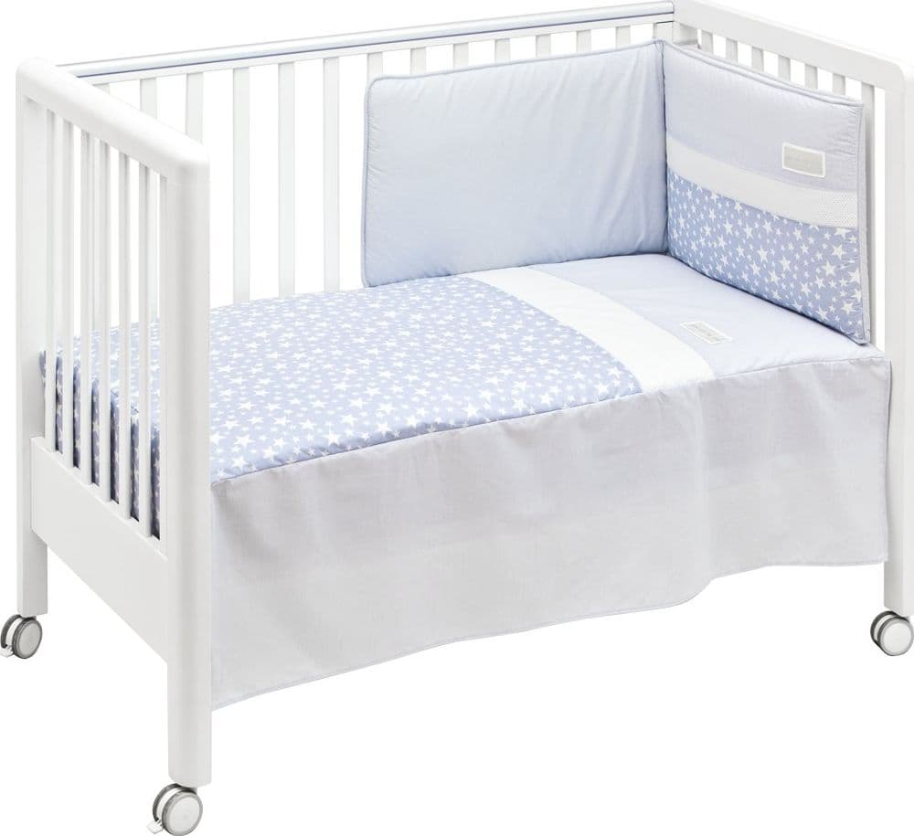 Set Piumone+Paracolpi 60X120 Cm Star Azzurro Casa e cucina/Tessili per la casa/Biancheria per culle e lettini/Biancheria bimbi/Completi da lettino La Casa Del Bebè - Napoli, Commerciovirtuoso.it