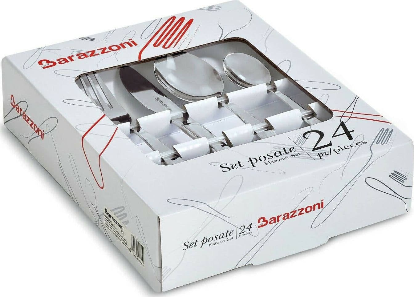 Set Posate 24 Pezzi Esmeralda Barazzoni In Purissimo Acciaio Inox Super Resistente E Lucido Design Moderno Casa e cucina/Stoviglie/Posate/Set di posate/Set di posate miste Puleo Casa - Palermo, Commerciovirtuoso.it