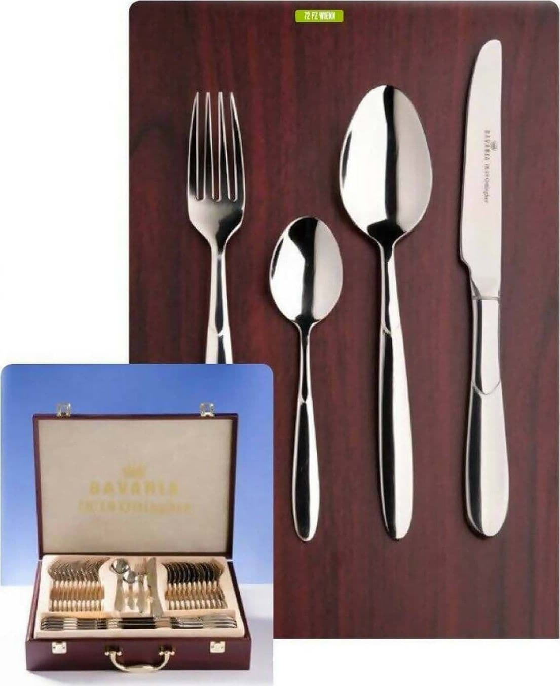 Set Posate 72 Pezzi in Acciaio Inox 19/10 Bavaria Set Posate Made in Italy Casa e cucina/Stoviglie/Posate/Set di posate/Set di posate miste L’Orchidea - Siderno, Commerciovirtuoso.it