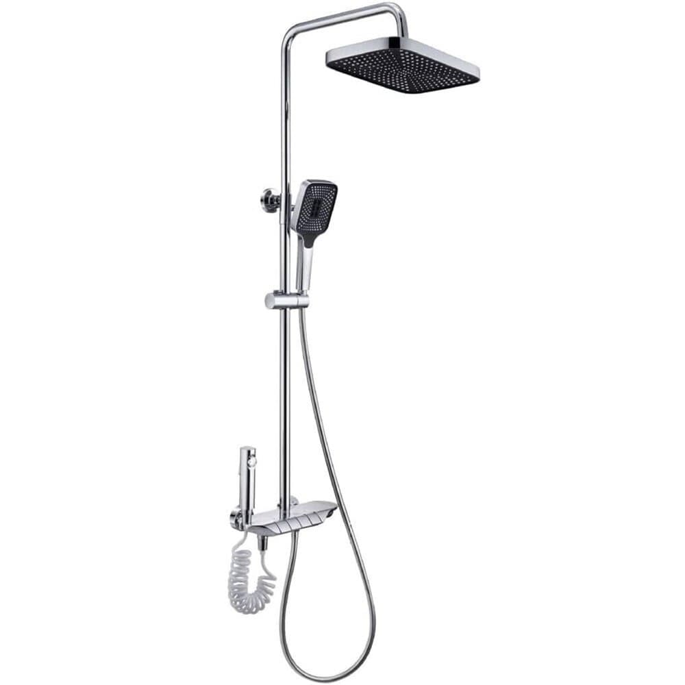 SET SALISCENDI BAGNO COLONNA DOCCIA RUBINETTO SOFFIONE DOCCETTA BIDET CROMATO 87343 in Rubinetti per vasca Trade Shop italia - Napoli, commercioVirtuoso.it