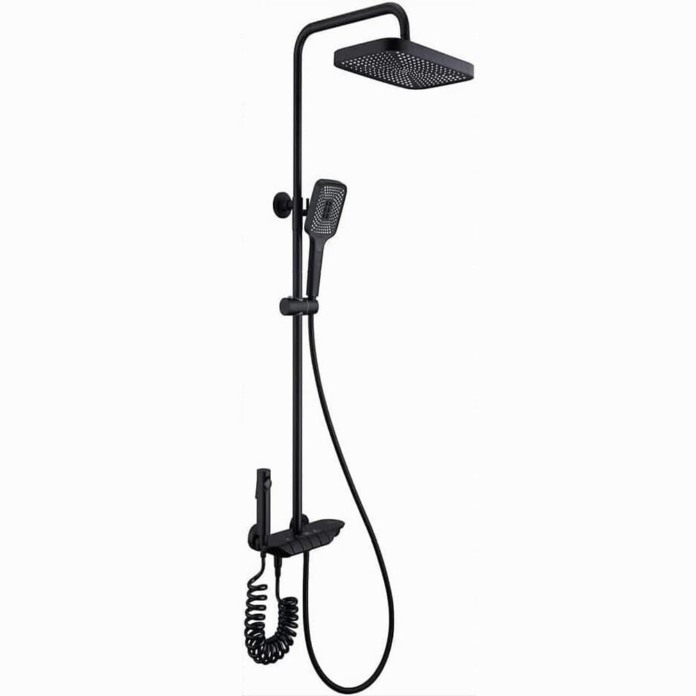 SET SALISCENDI COLONNA DOCCIA BAGNO RUBINETTO SOFFIONE DOCCETTA BIDET NERO 87344 in Rubinetti per vasca Trade Shop italia - Napoli, commercioVirtuoso.it