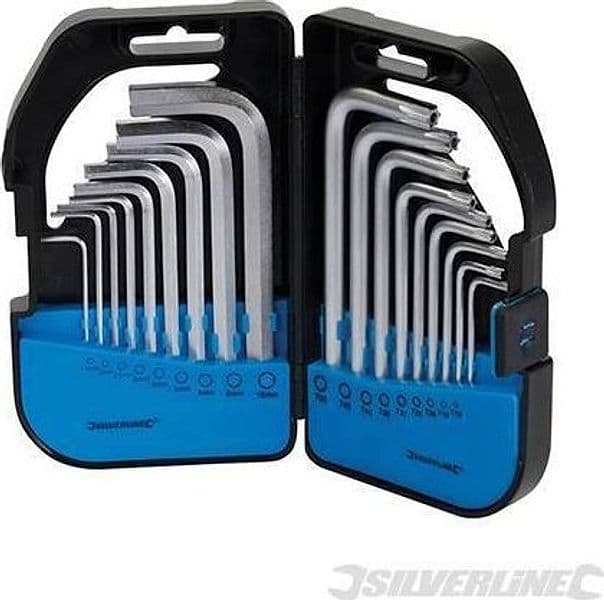 Set Silverline 18 pezzi Chiavi esagonali 1.5 - 10 mm e Torx T10 - T50 Prezzo in Chiavi esagonali Eternal Brico - Ariano Irpino, commercioVirtuoso.it