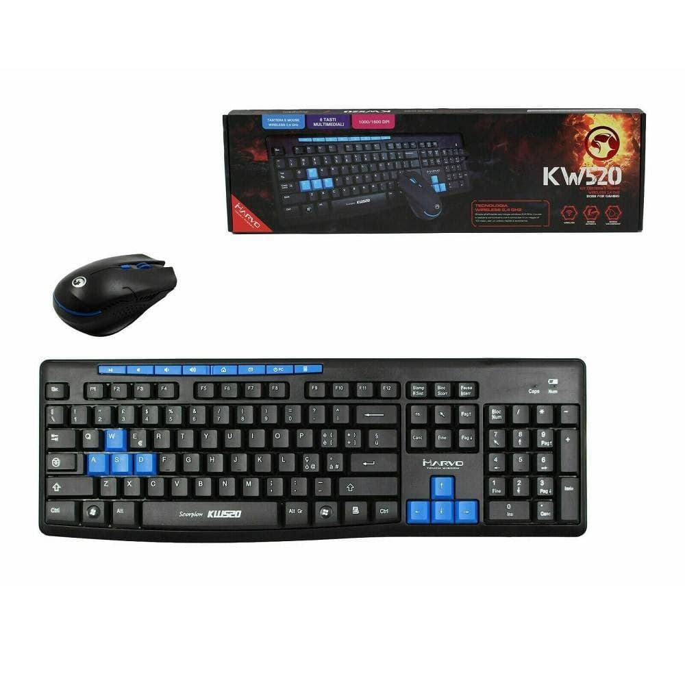 Set-Tastiera-+-Mouse-Marvo-Scorpion-Per-Pc-Per-Game-Gaming-Giochi-Per-Pc-Kw520