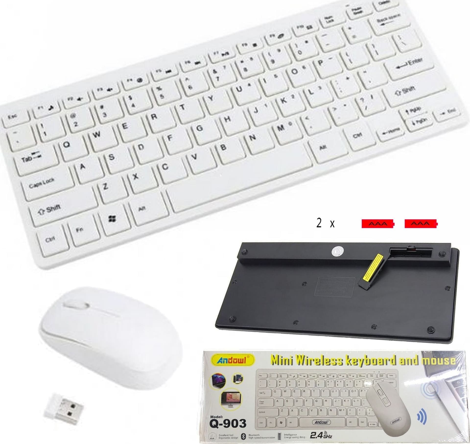 Set Tastiera Mouse Wireless 3.4ghz Bluetooth Inglese Americano Per Ufficio Q-903 Elettronica/Informatica/Accessori/Tastiere Mouse e periferiche di input/Tastiere Trade Shop italia - Napoli, Commerciovirtuoso.it