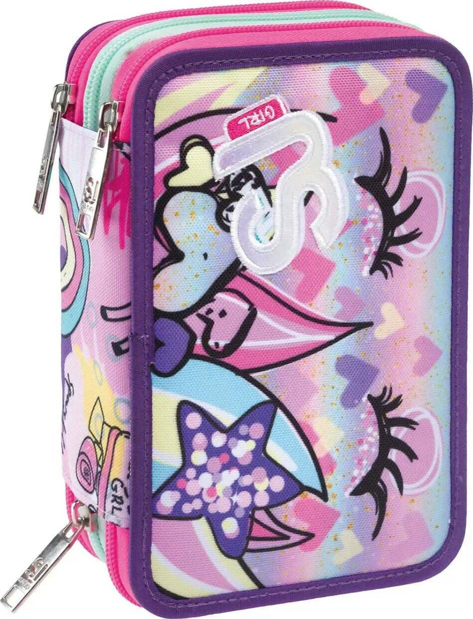 12287554 Astuccio Scuola 3 Zip Sj Girl per Bambine 45 Pezzi Cancelleria e prodotti per ufficio/Scuola e materiale didattico/Materiale scolastico/Cartelle e zaini per la scuola/Astucci Cartoleria Deja Vu - Crotone, Commerciovirtuoso.it