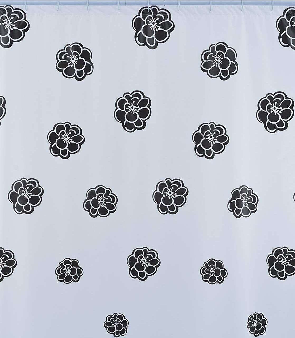 Shark-010/349061-Tenda-Doccia,-Vinile,-240-cm-x-Altezza-200-cm,-Bianco/Nero