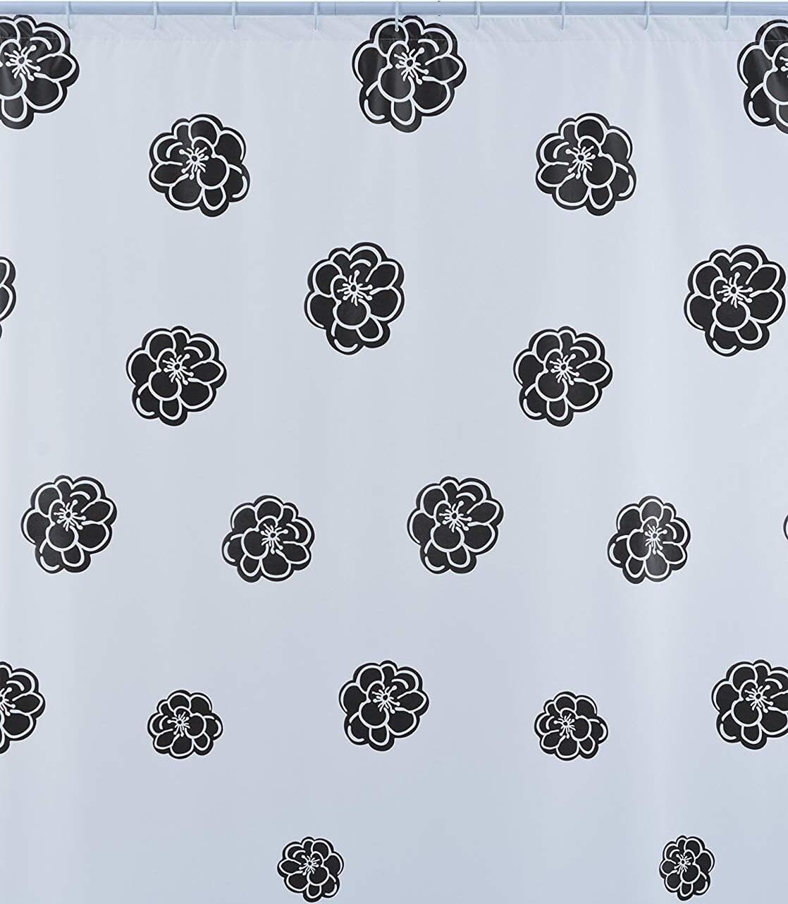 Shark-010/349061-Tenda-Doccia,-Vinile,-240-cm-x-Altezza-200-cm,-Bianco/Nero
