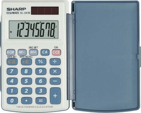 Sharp - Calcolatrice - tascabile - EL243EB Cancelleria e prodotti per ufficio/Elettronica per ufficio/Calcolatrici/Semplici Eurocartuccia - Pavullo, Commerciovirtuoso.it