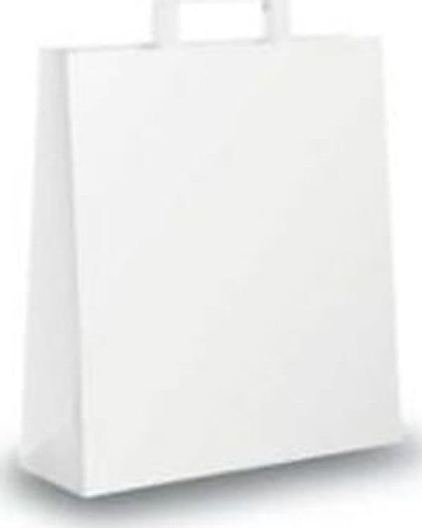 Shopper carta - maniglia piattina - 26 x 11 x 35 cm - bianco - conf. 25 sacchetti Commercio Industria e Scienza/Forniture per imballaggio e spedizione/Scatole buste e tubi per spedizione/Buste per spedizione/Buste commerciali Eurocartuccia - Pavullo, Commerciovirtuoso.it