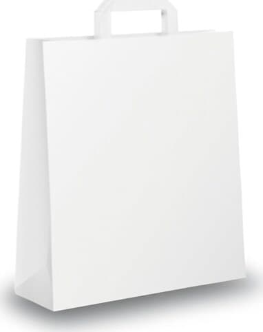 Shopper carta - maniglia piattina - 36 x 12 x 41 cm - bianco - conf. 250 sacchetti Commercio Industria e Scienza/Forniture per imballaggio e spedizione/Scatole buste e tubi per spedizione/Buste per spedizione/Buste commerciali Eurocartuccia - Pavullo, Commerciovirtuoso.it