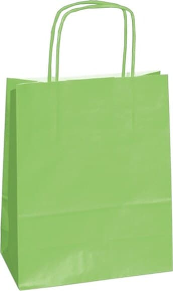 Shopper in carta - maniglie cordino - 14 x 9 x 20cm - verde mela - conf. 25 sacchetti Casa e cucina/Hobby creativi/Articoli per confezioni regalo/Sacchetti da regalo Eurocartuccia - Pavullo, Commerciovirtuoso.it