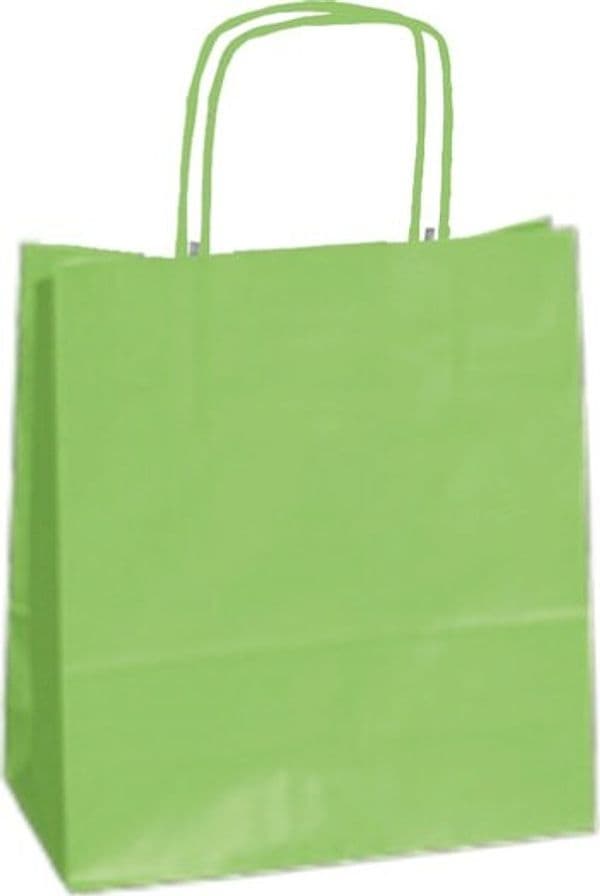 Shopper in carta - maniglie cordino - 22 x 10 x 29cm - verde mela - conf. 25 sacchetti Casa e cucina/Hobby creativi/Articoli per confezioni regalo/Sacchetti da regalo Eurocartuccia - Pavullo, Commerciovirtuoso.it
