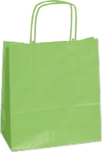Shopper in carta - maniglie cordino - 22 x 10 x 29cm - verde mela - conf. 25 sacchetti Casa e cucina/Hobby creativi/Articoli per confezioni regalo/Sacchetti da regalo Eurocartuccia - Pavullo, Commerciovirtuoso.it