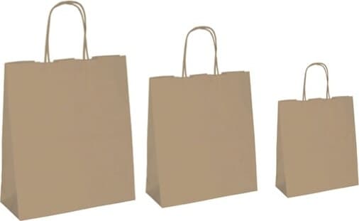 Shopper in carta - maniglie cordino - 26 x 11 x 34 5cm - avana - conf. 25 sacchetti Casa e cucina/Hobby creativi/Articoli per confezioni regalo/Sacchetti da regalo Eurocartuccia - Pavullo, Commerciovirtuoso.it