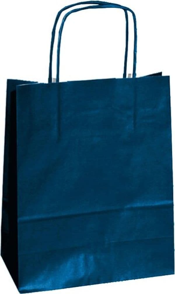 Shopper in carta - maniglie cordino - 36 x 12 x 41cm - blu - conf. 25 sacchetti Casa e cucina/Hobby creativi/Articoli per confezioni regalo/Sacchetti da regalo Eurocartuccia - Pavullo, Commerciovirtuoso.it