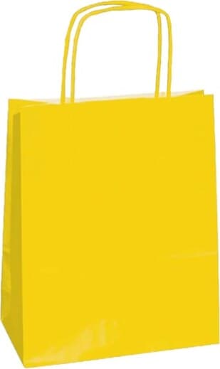 Shopper in carta - maniglie cordino - 45 x 15 x 50cm - giallo - conf. 25 sacchetti Casa e cucina/Hobby creativi/Articoli per confezioni regalo/Sacchetti da regalo Eurocartuccia - Pavullo, Commerciovirtuoso.it
